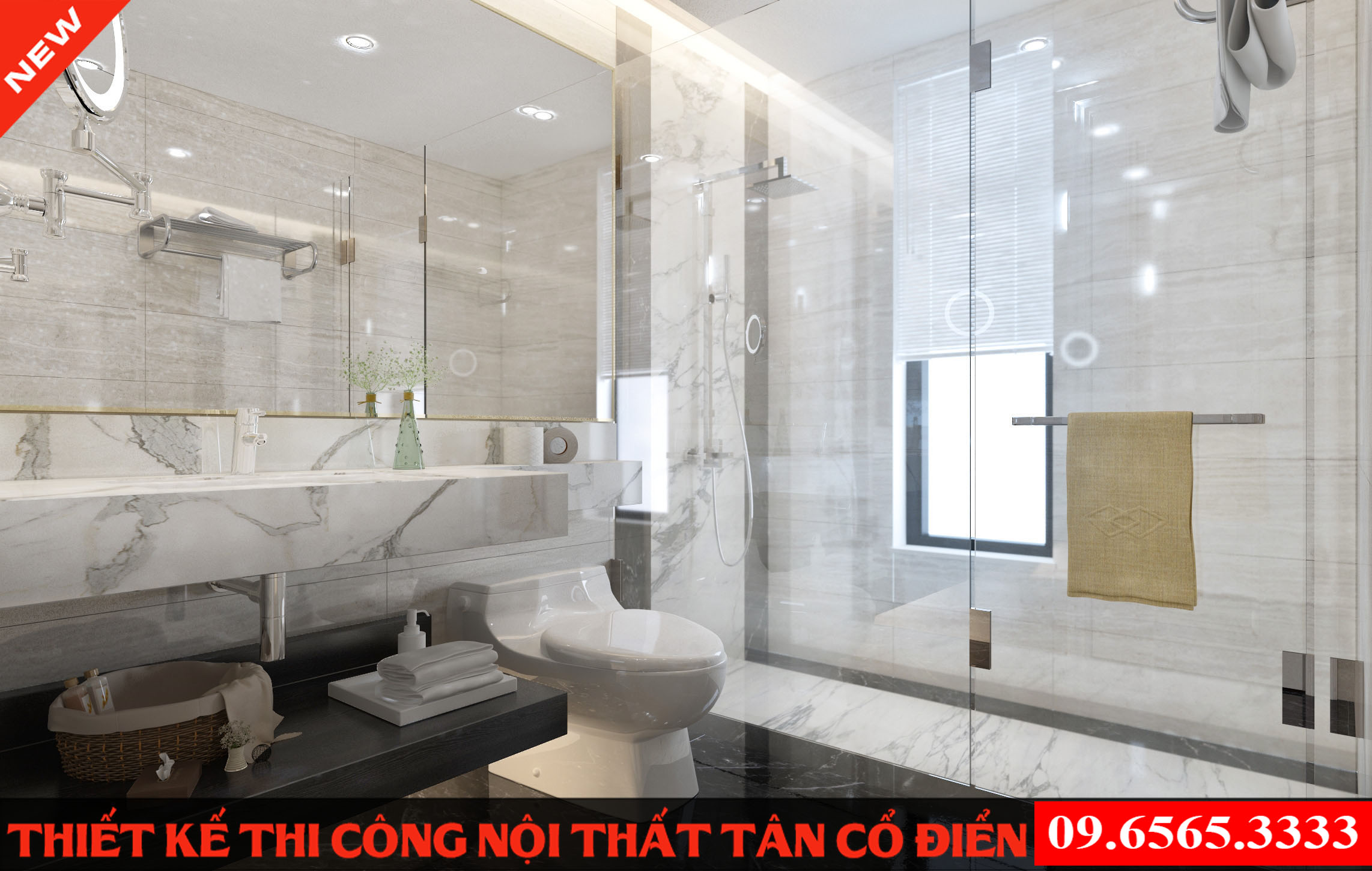 Mẫu thiết kế thi công phòng tắm chung cư đẹp mới nhất của Nội thất Vilahome