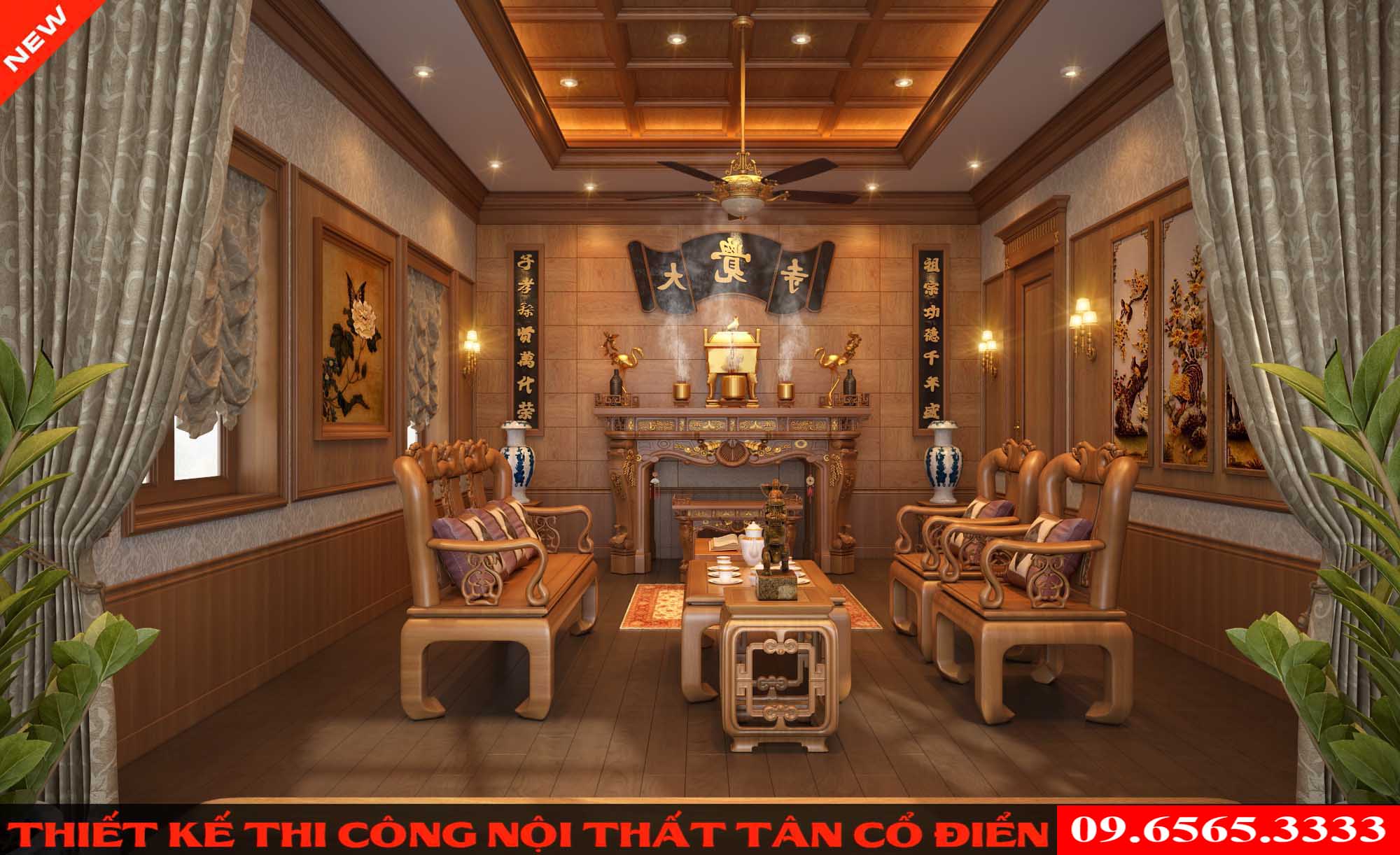 thi công nội thất chung cư tân cổ điển