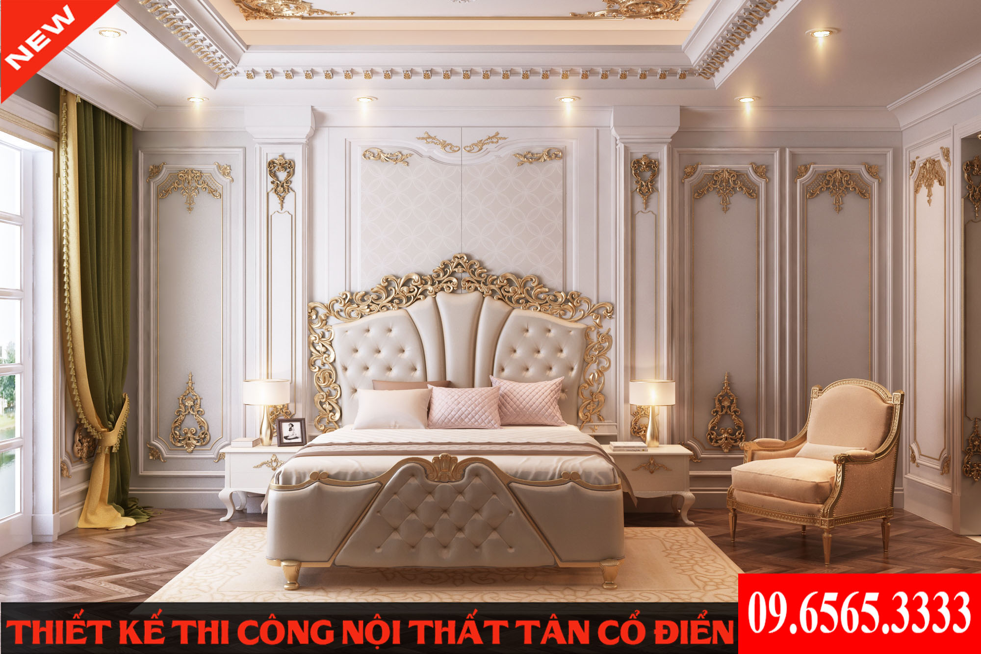 nội thất phòng ngủ tân cổ điển