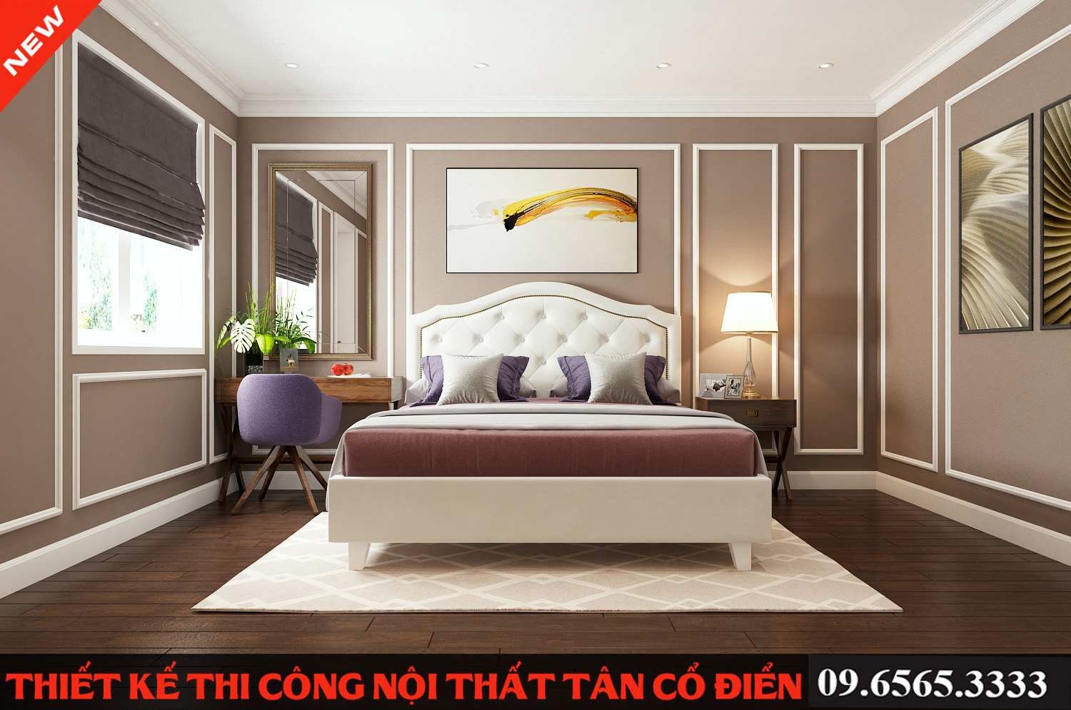 Thiết kế thi công nội thất chung cư tân cổ điển giá bao nhiêu?