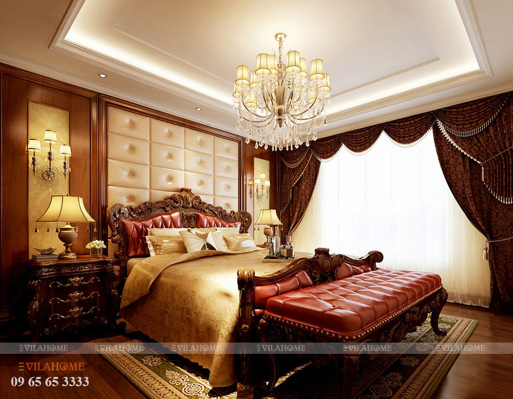 Thiết kế nội thất phòng ngủ tân cổ điển chung cư Goldmark - C.Hiền